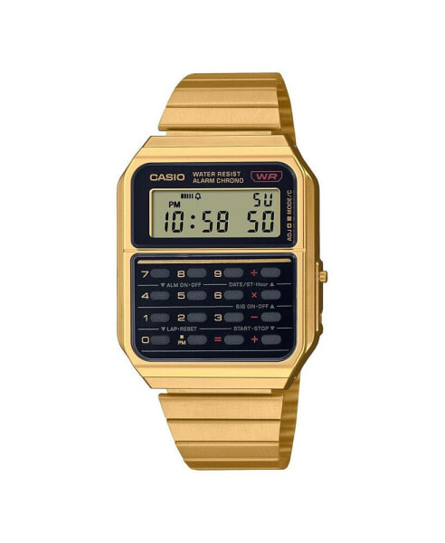 Unisex Digital Quartz Gold-Tone Stainless Steel Watch, 34.4mm, CA500WEG-1AVT