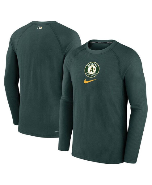 Men's Green Oakland Athletics Authentic Collection Game Raglan Performance Long Sleeve T-shirt