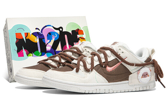 【定制球鞋】Nike Dunk Low Disrupt 2 NO.205定制 小羊 解构绑带低帮 复古 休闲板鞋 女款 米棕 / Кроссовки Nike Dunk Low DH4402-100