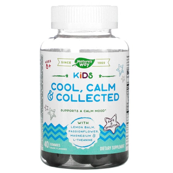 Kids, Cool, Calm & Collected, Ages 8 +, Grape , 40 Gummies