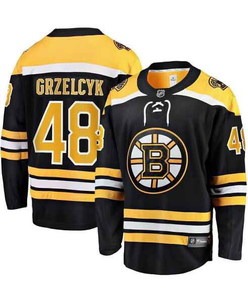 Men's Matt Grzelcyk Black Boston Bruins Team Home Breakaway Player Jersey