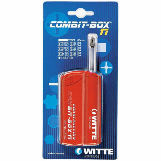 WITTE Combit-Box TiN Blister Screwdriver Tips 17 Units