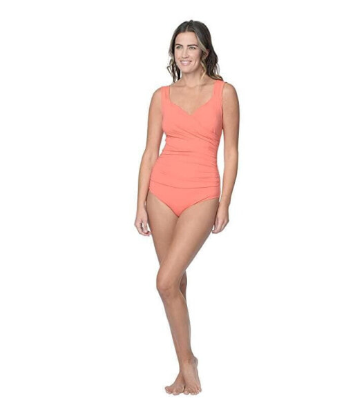 Купальник женский Jantzen 297398 Solid Surplice Mio One-Piece, размер 12