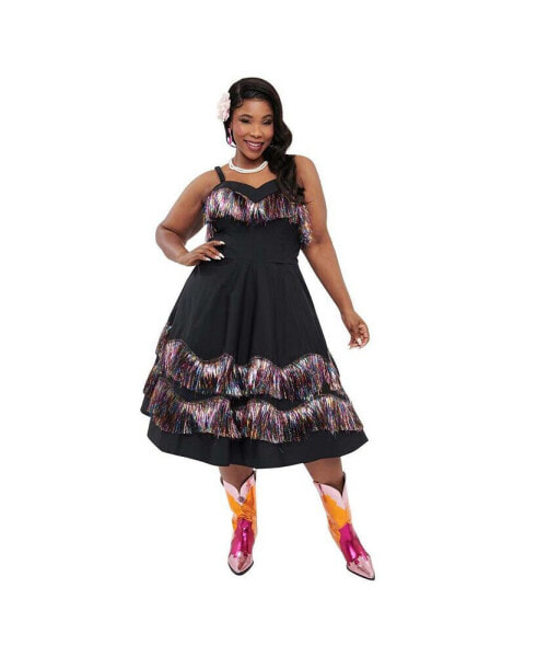 Plus Size Fringe Girlie Swing Dress