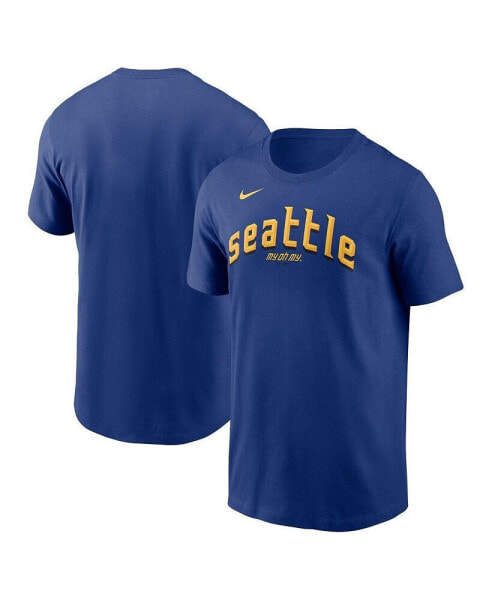 Men's Royal Seattle Mariners City Connect Wordmark T-shirt