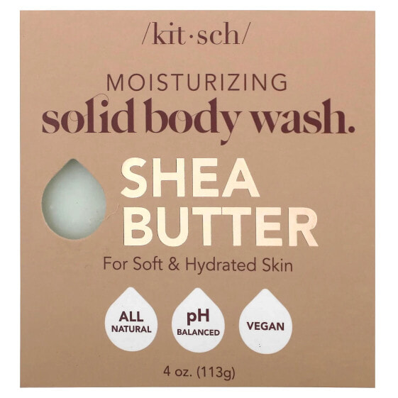 Shea Butter Solid Body Wash Bar, Almond & Shea, 4 oz (113 g)