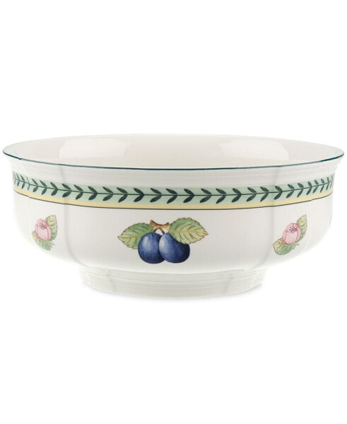 9.75 " French Garden Round Vegetable Bowl, Premium Porcelain