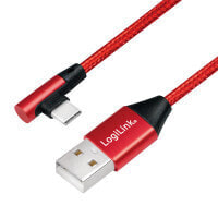 LogiLink CU0145 - 0.3 m - USB A - USB C - USB 2.0 - 480 Mbit/s - Red