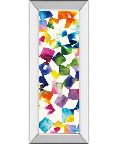 Colorful Cubes Il by Wild Apple Portfolio Mirror Framed Print Wall Art - 18" x 42"
