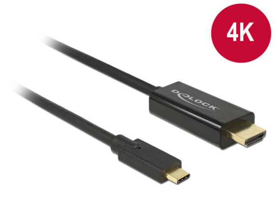 Разъем USB Type-C Delock 85258 - 1 м - HDMI - мужской - мужской - золотой