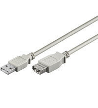 Wentronic 68621 - 0.3 m - USB A - USB A - USB 2.0 - Male/Female - Grey