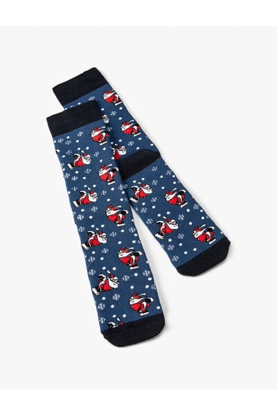 Havlu Çorap Yılbaşı Temalı Desenli