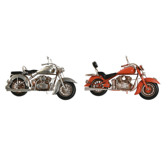 Декоративная фигура Home ESPRIT Мотоцикл Vintage Серый Оранжевый 27 x 11 x 15 см (2 штуки)