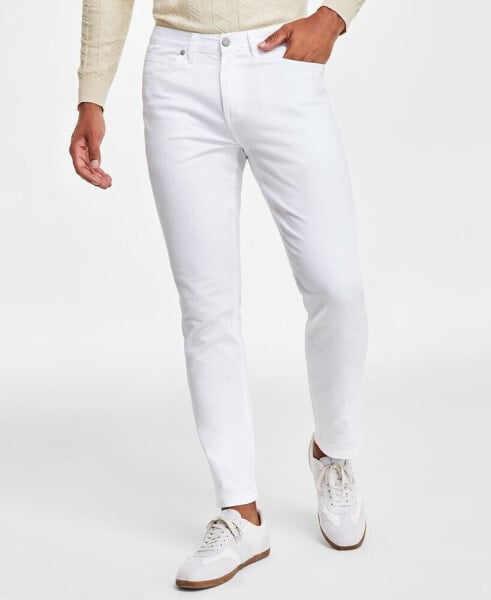 Men's Five-Pocket Straight-Fit Twill Pants, Created for Macy's