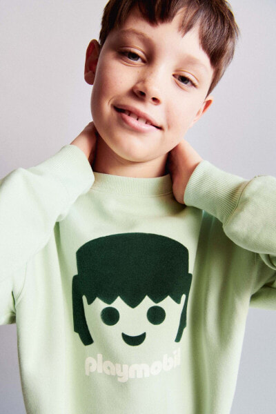 Flocked playmobil © print sweatshirt