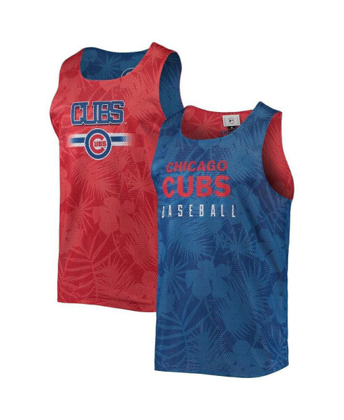 Men's Royal Chicago Cubs Floral Reversible Mesh Tank Top