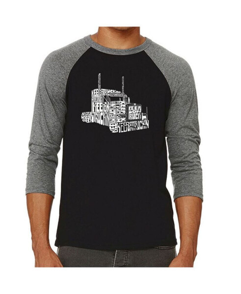 Keep on Trucking Men's Raglan Word Art T-shirt