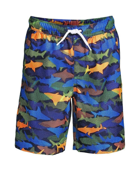 Big Boys Husky Printed Swim Trunks