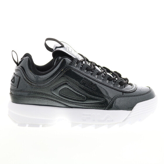 Fila Disruptor II Shine Metallic Womens Black Lifestyle Sneakers Shoes 6.5