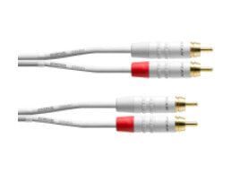 Cordial CFU 1.5 CC-SNOW, 2 x RCA, Male, 2 x RCA, Male, 1.5 m, White