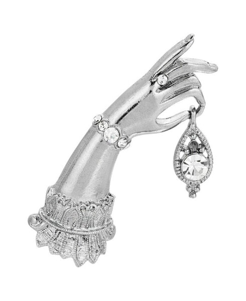 Woman's Crystal Hand Pin