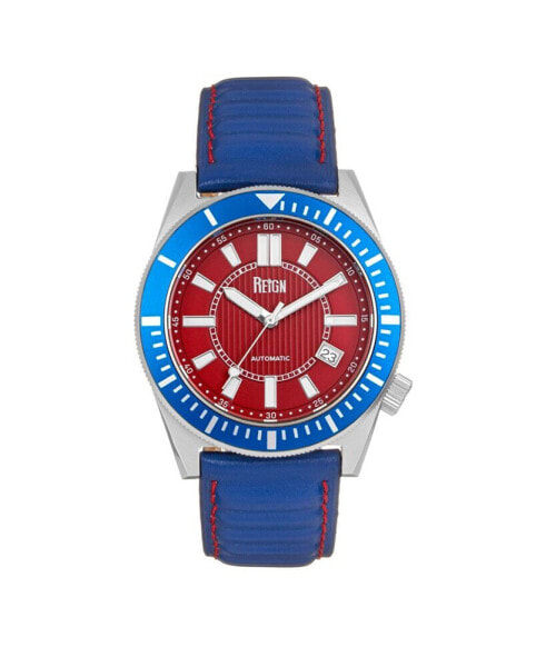 Часы REIGN Francis Leather Blue/Red 42mm