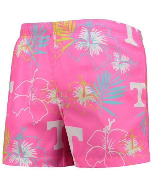 Men's Pink Tennessee Volunteers Neon Floral Swim Trunks