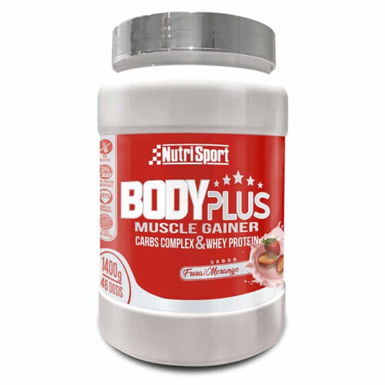 NUTRISPORT Body Plus Carbs Complex & Whey Protein 1.4Kg Strawberry