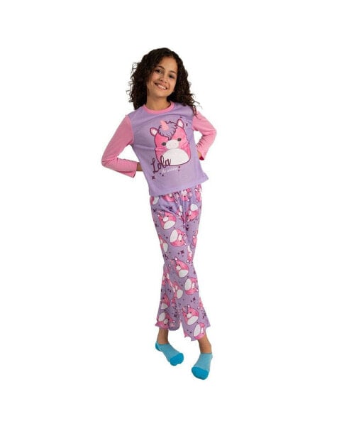 Girls Youth Lola the Unicorn 2-Piece Sleepwear Set with Long Sleeve Shirt and Sleep Pants