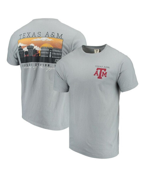 Men's Gray Texas A&M Aggies Comfort Colors Campus Scenery T-shirt