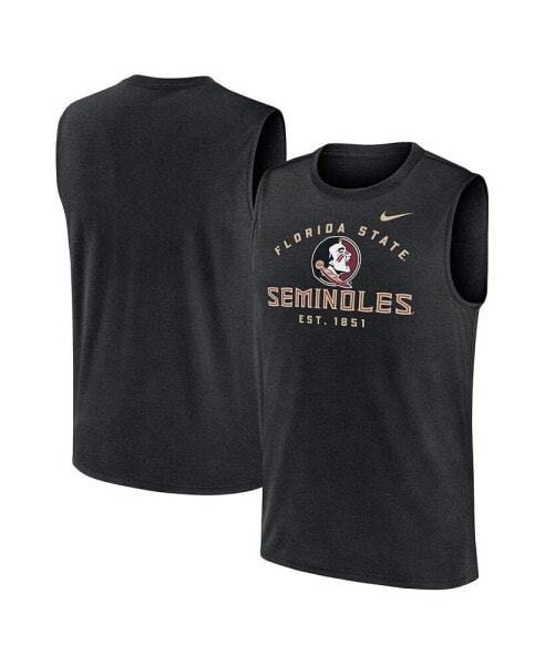 Men's Black Florida State Seminoles Primetime Legend Lock Up Performance Muscle Tank Top