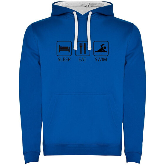 KRUSKIS Sleep Eat And Swim Two-Colour hoodie