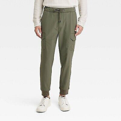 Men's Tapered Tech Cargo Jogger Pants - Goodfellow & Co Olive Green S