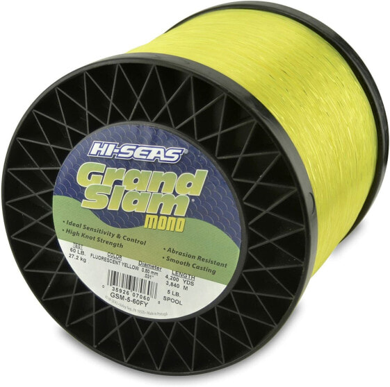 Hi-Seas Grand Slam Mono Fishing Line | 1/4 lb. Spool | Pick Color & Line Class