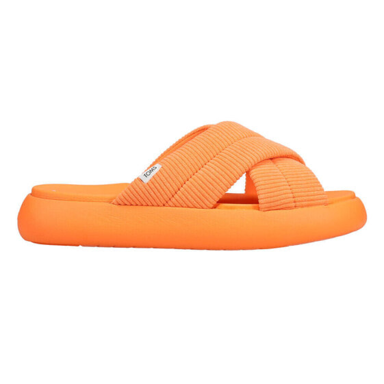 TOMS Alpargata Mallow Crossover Slide Womens Orange Casual Sandals 10018179T