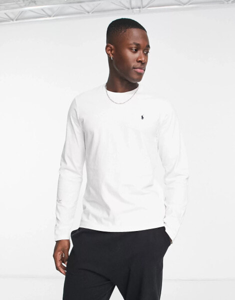 Polo Ralph Lauren long sleeve lounge soft cotton top in white