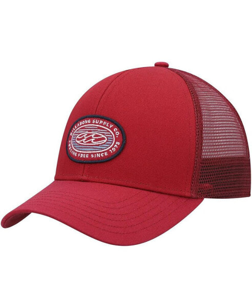 Men's Red Walled Trucker Adjustable Snapback Hat