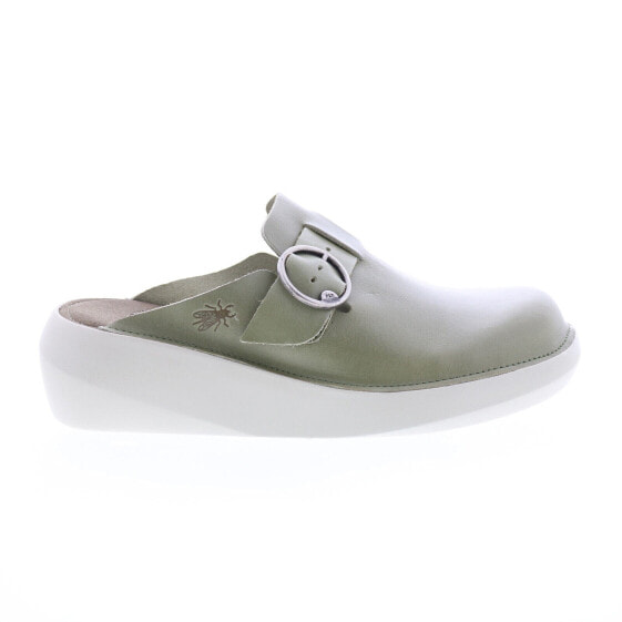 Fly London Boll BOLL506FLY-004 Womens Gray Leather Mules Clog Shoes 38