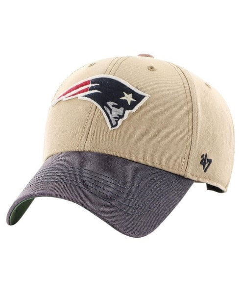 Men's Khaki/Navy New England Patriots Dusted Sedgwick MVP Adjustable Hat