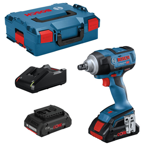 Bosch Akku-Drehschlagschrauber GDS 18V-300 mit 2 x 4,0 Ah ProCore Akku + Lader in L-BOXX