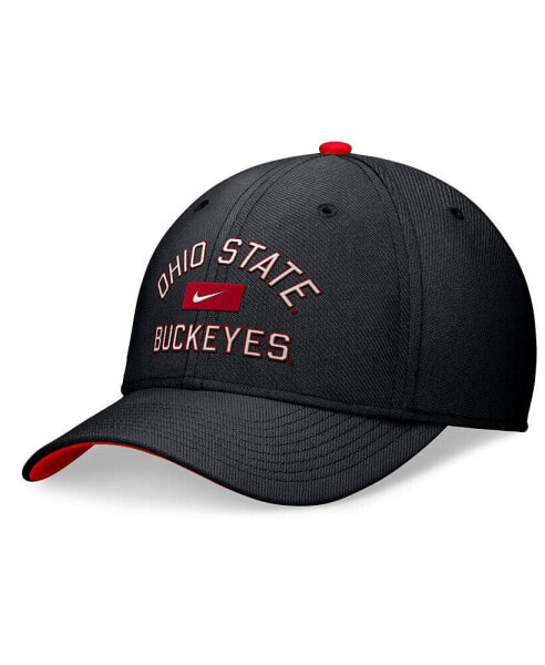 Men's Black Ohio State Buckeyes Primetime Rise Swoosh Flex Hat