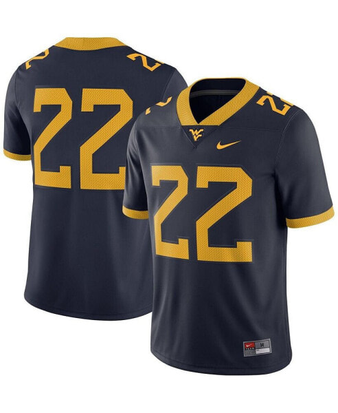 Men's Navy West Virginia Mountaineers #22 Home Game Jersey