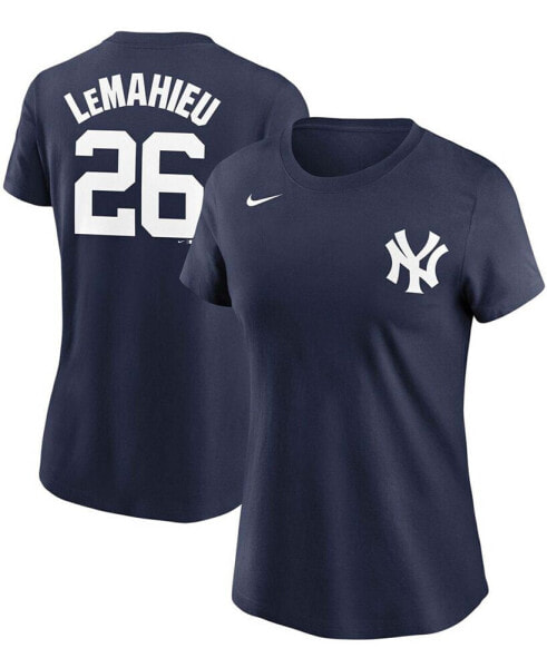 Women's DJ Lemahieu Navy New York Yankees Name Number T-shirt