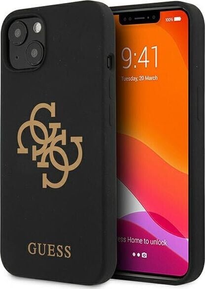 Guess Guess GUHCP13MLS4GGBK iPhone 13 6,1" czarny/black hard case Silicone 4G Logo