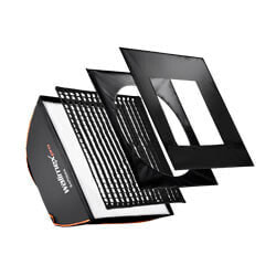 Walimex pro Softbox PLUS Orange Line 90x90 - Black - White - Aluminium - Cotton - PVC - 2.2 kg - 540 mm - 900 mm - 900 mm