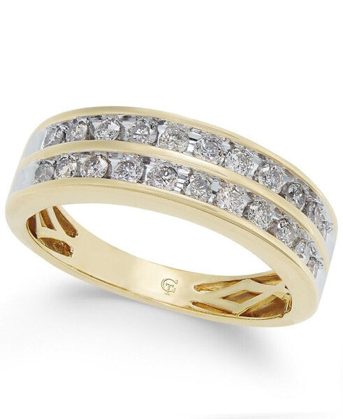Diamond Two-Row Band (1/2 ct. t.w.) in 14k Gold