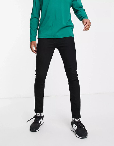 Topman stretch skinny jeans in stay black