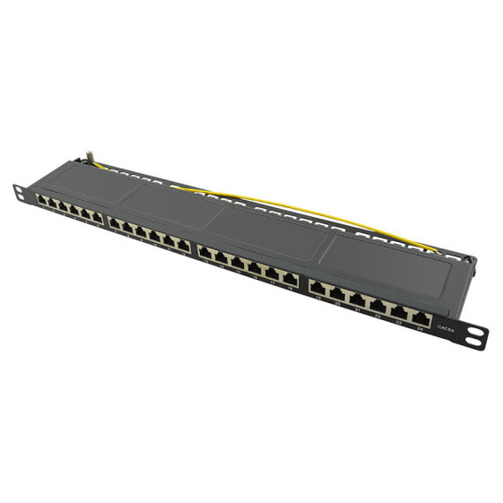 LogiLink NP0063 - 40 Gigabit Ethernet - Cat6a - Black - Metal - 0.5U