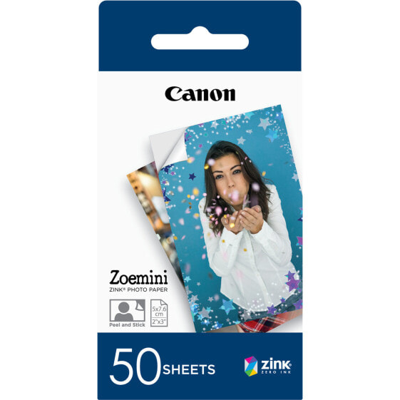 Canon ZINK™ 2"x3" Photo Paper x50 sheets - 5x7.6 cm - 2x3" - White - 50 sheets