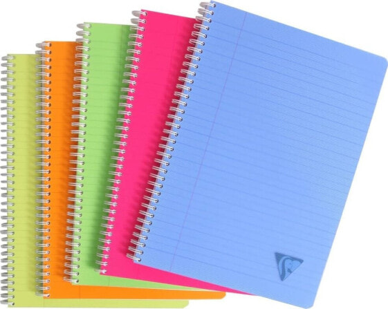 Clairefontaine Clairefontaine 5 kołozeszytów Linicolor A4, 90 kartek w linię margines